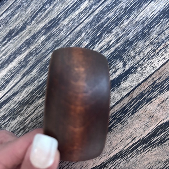 Elegant Dark Brown Wooden Bracelet - Picture 3 of 6